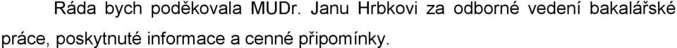 vedení bakalářské práce,