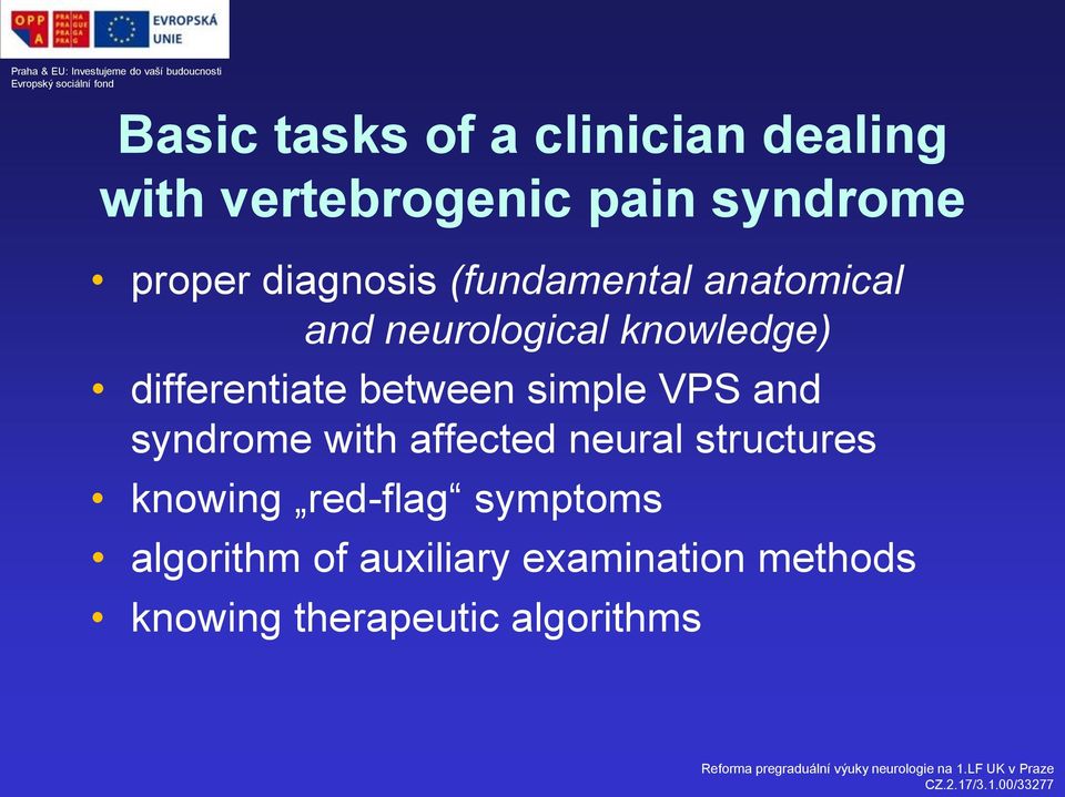 between simple VPS and syndrome with affected neural structures knowing