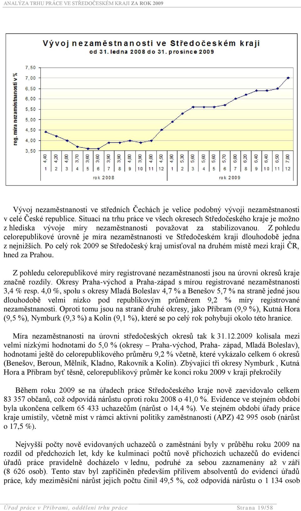 Z pohledu celorepublikové úrovně je míra nezaměstnanosti ve Středočeském kraji dlouhodobě jedna z nejniţších.