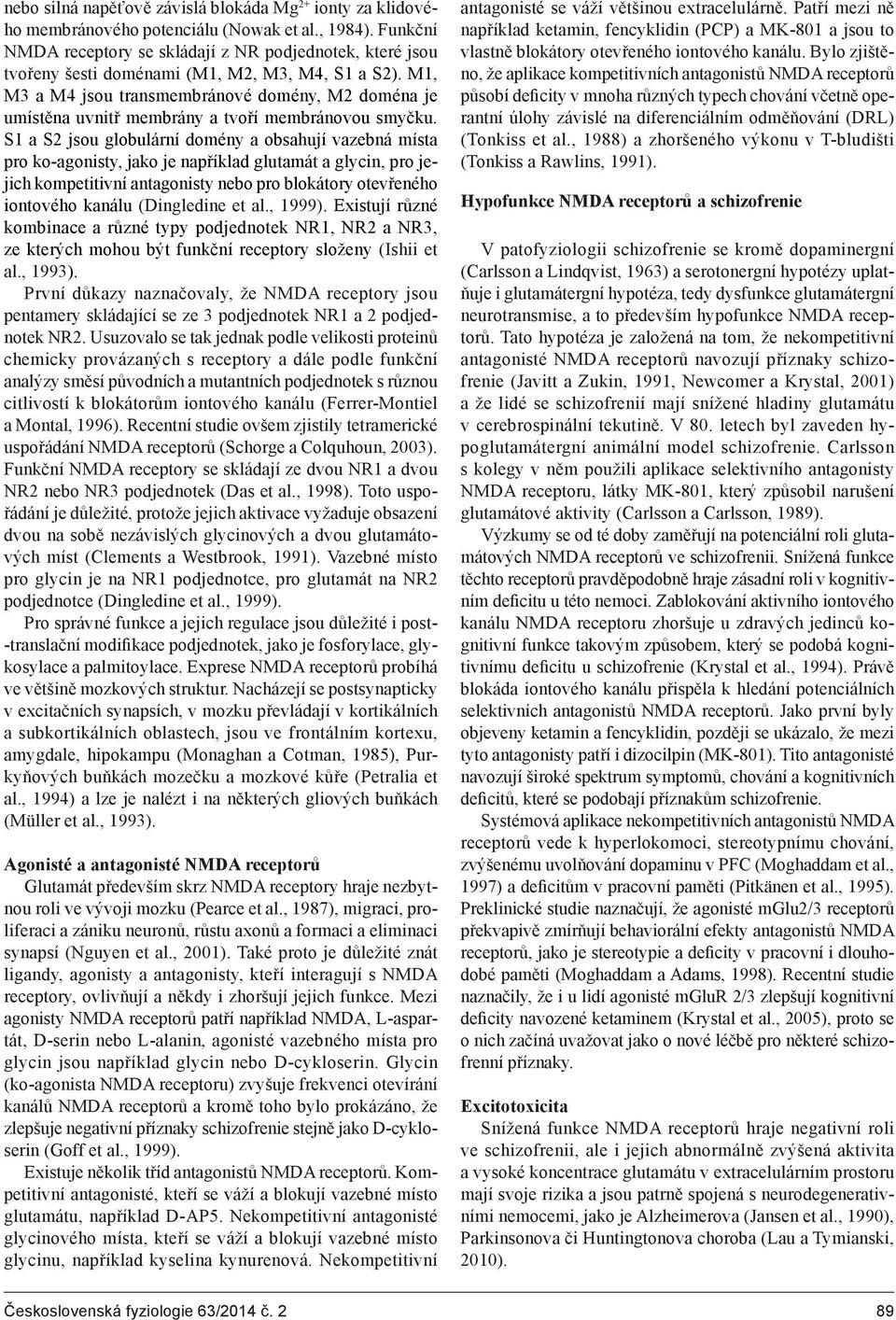 M1, M3 a M4 jsou transmembránové domény, M2 doména je umístěna uvnitř membrány a tvoří membránovou smyčku.
