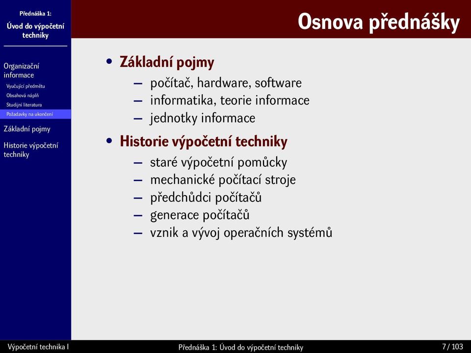 pomůcky mechanické počítací stroje předchůdci počítačů generace počítačů vznik