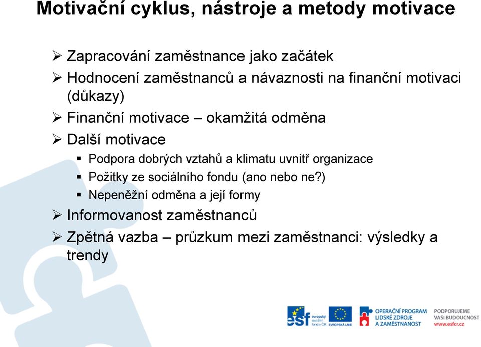 Mimomzdové stimuly a motivace zaměstnanců (Hodnocení a motivace v praxi  magistrátu města Chomutova) - PDF Free Download