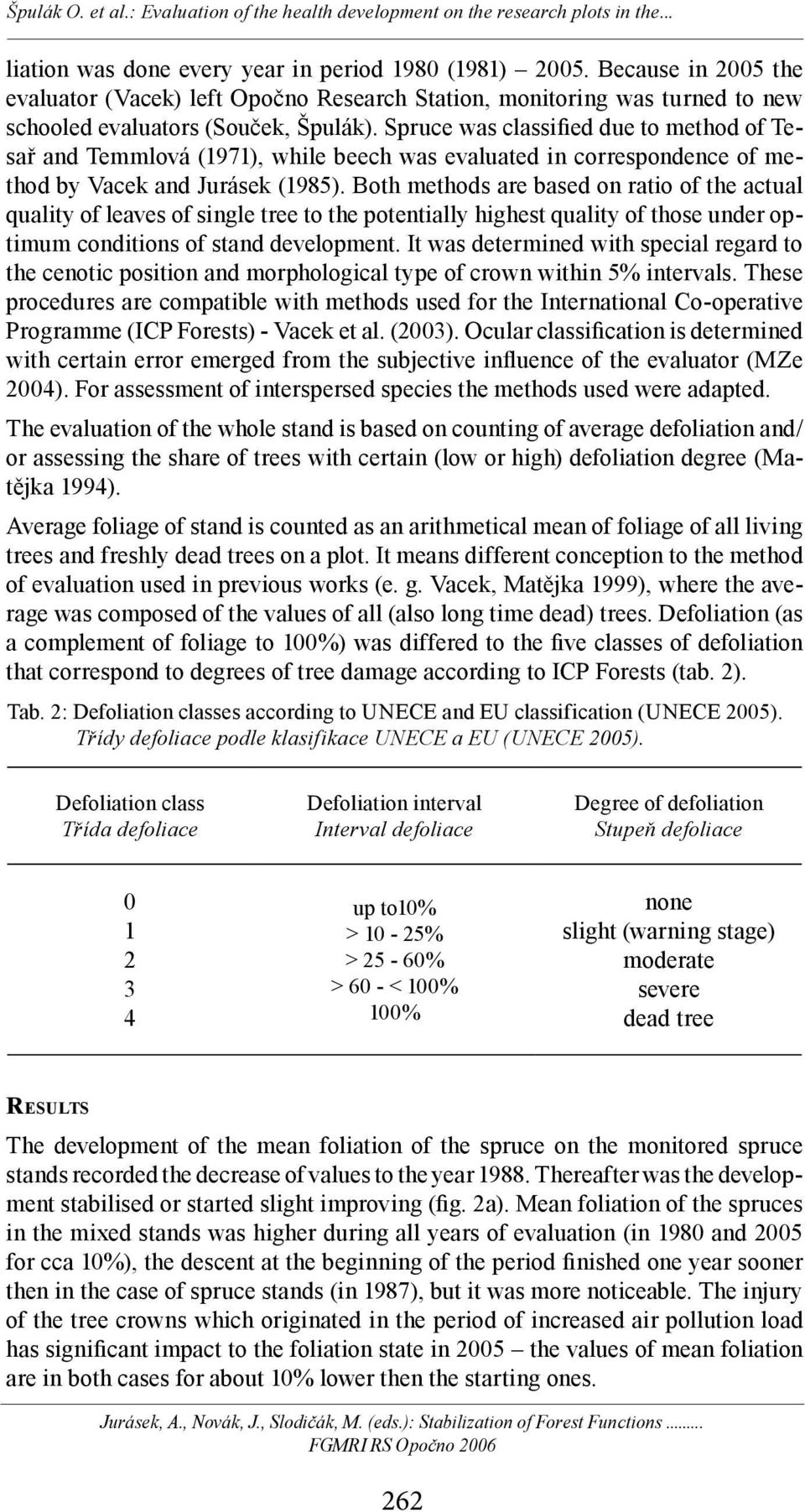 Both methods are based on ratio of the actual quality of leaves of single tree to the potentially highest quality of those under optimum conditions of stand development.