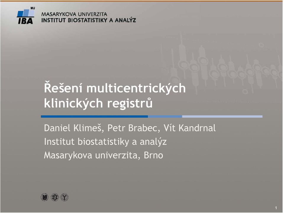 Vít Kandrnal Institut biostatistiky