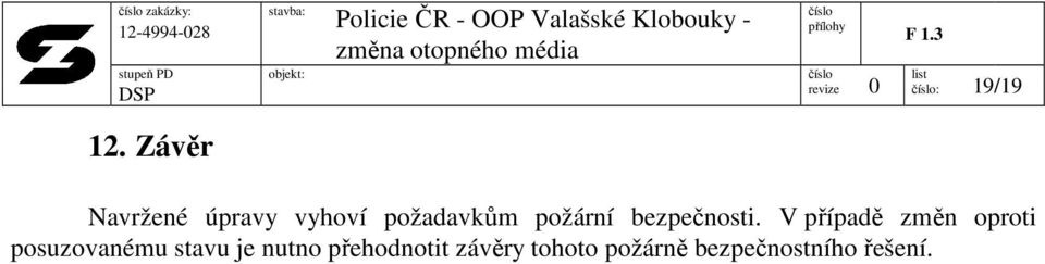požární bezpečnosti.