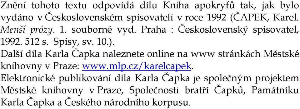 Karel Čapek Kniha apokryfů - PDF Stažení zdarma