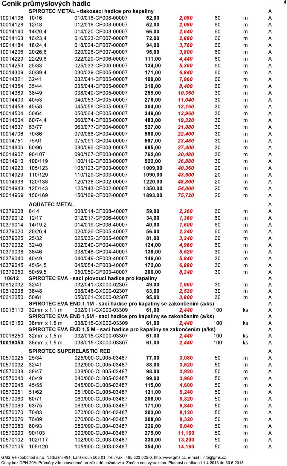 022/029-F006-00007 111,00 4,440 60 m A 10014253 25/33 025/033-F006-00007 134,00 5,360 60 m A 10014309 30/39,4 030/039-F005-00007 171,00 6,840 60 m A 10014321 32/41 032/041-F005-00007 199,00 7,960 60