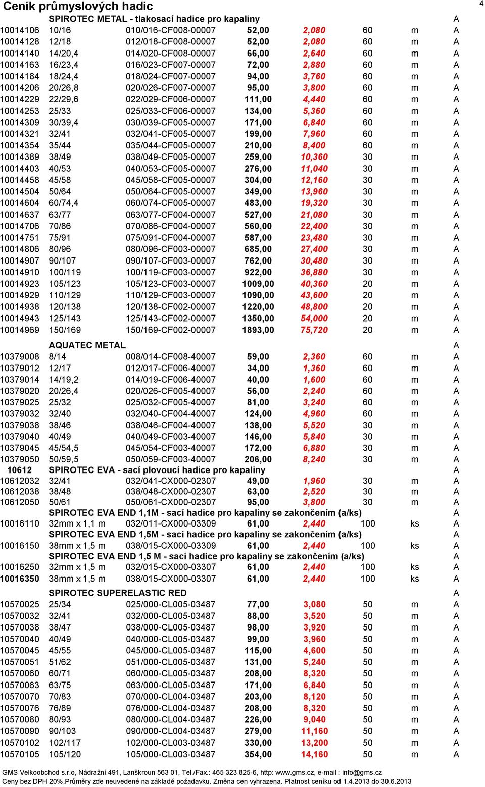 022/029-F006-00007 111,00 4,440 60 m A 10014253 25/33 025/033-F006-00007 134,00 5,360 60 m A 10014309 30/39,4 030/039-F005-00007 171,00 6,840 60 m A 10014321 32/41 032/041-F005-00007 199,00 7,960 60