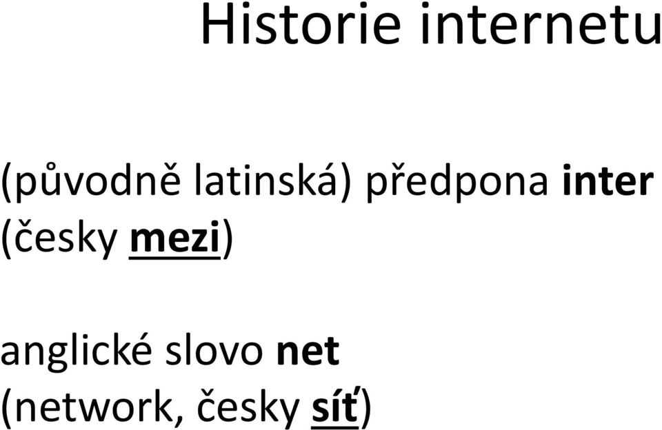 předpona inter (česky