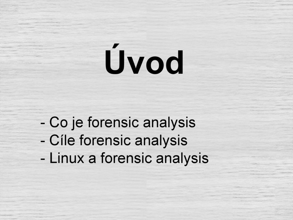 Cíle  Linux a