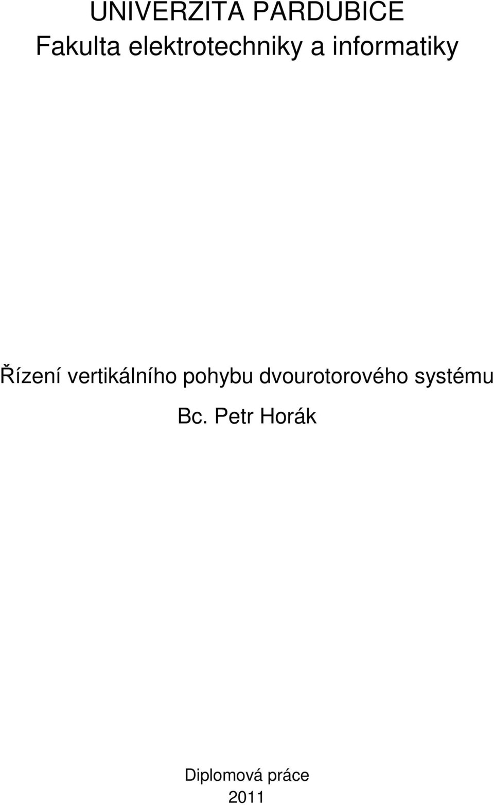 Řízení vertikálního pohybu