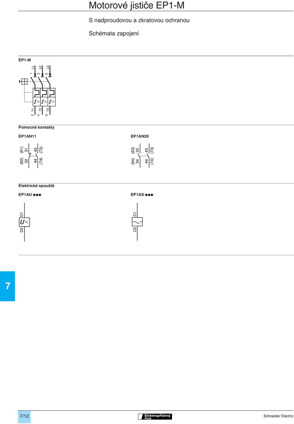 C2 D1 C1 (62) 32 44 (4) (64) 34 44 (4) 6/T3 1/L1 3 3/L2 5