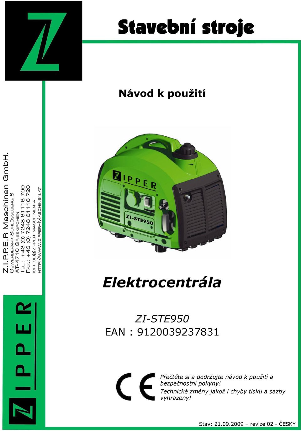 a bezpečnostní pokyny!