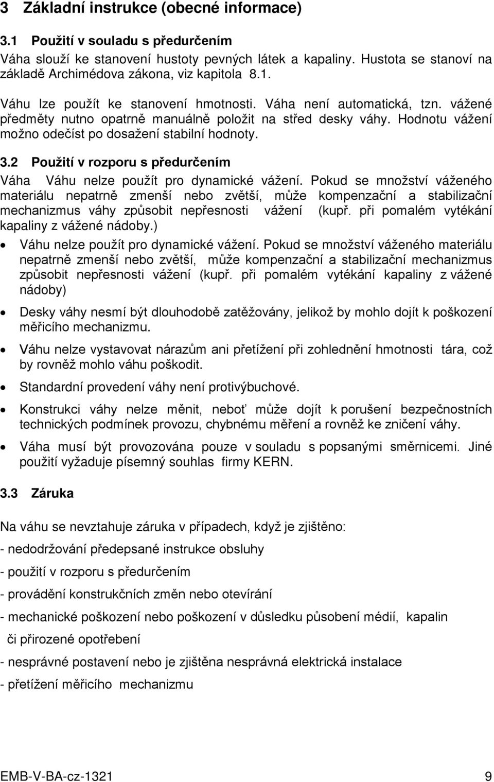 Instrukce pro obsluhu Váha ke stanovení hustoty - PDF Free Download