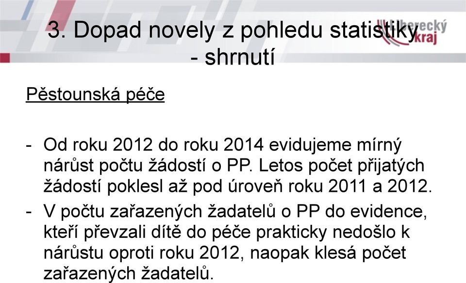 Letos počet přijatých žádostí poklesl až pod úroveň roku 2011 a 2012.