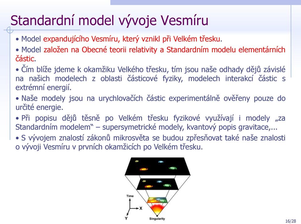 Naše modely jsou na urychlovačích částic experimentálně ověřeny pouze do určité energie.