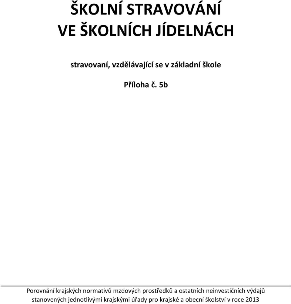 5b Porovnání krajských normativů mzdových prostředků a ostatních