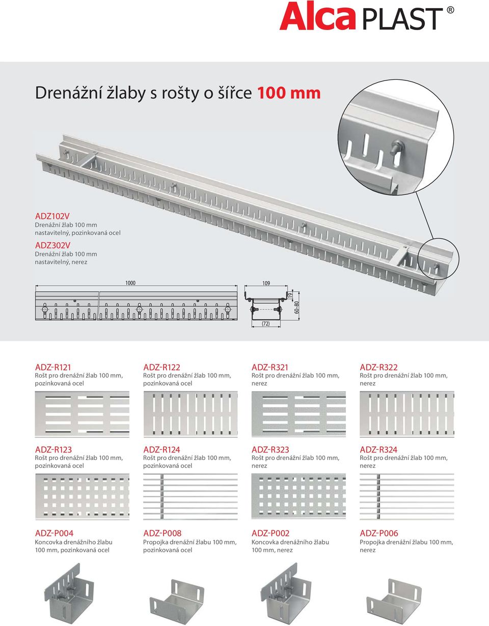 ADZ-R321 ADZ-R322 ADZ-R123 ADZ-R124 ADZ-R323 ADZ-R324 ADZ-P004 100 mm,