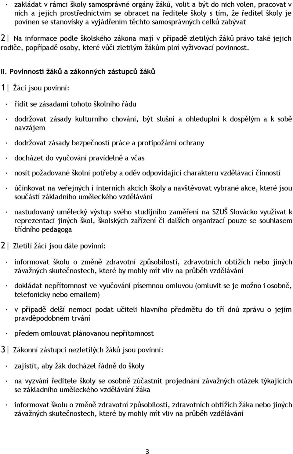 povinnost. II.