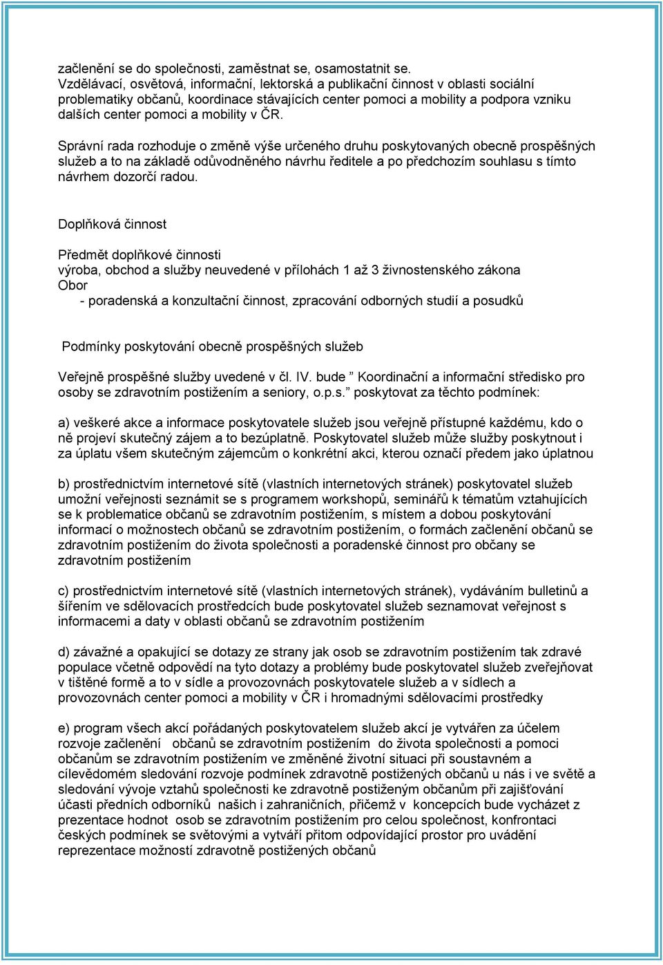 mobility v ČR.