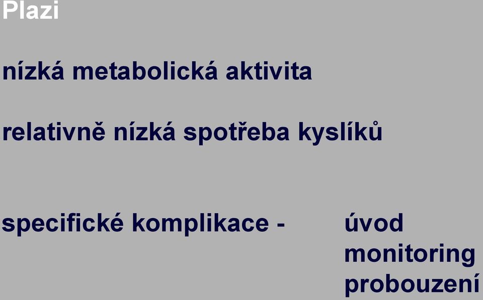 spotřeba kyslíků specifické