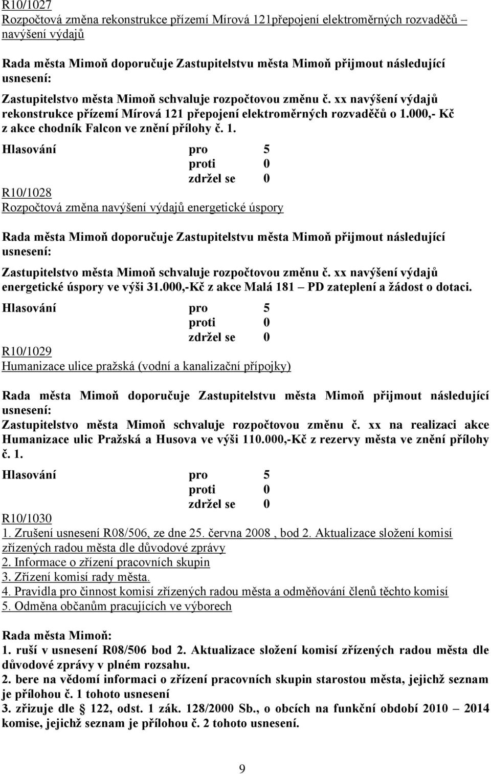 1 přepojení elektroměrných rozvaděčů o 1.