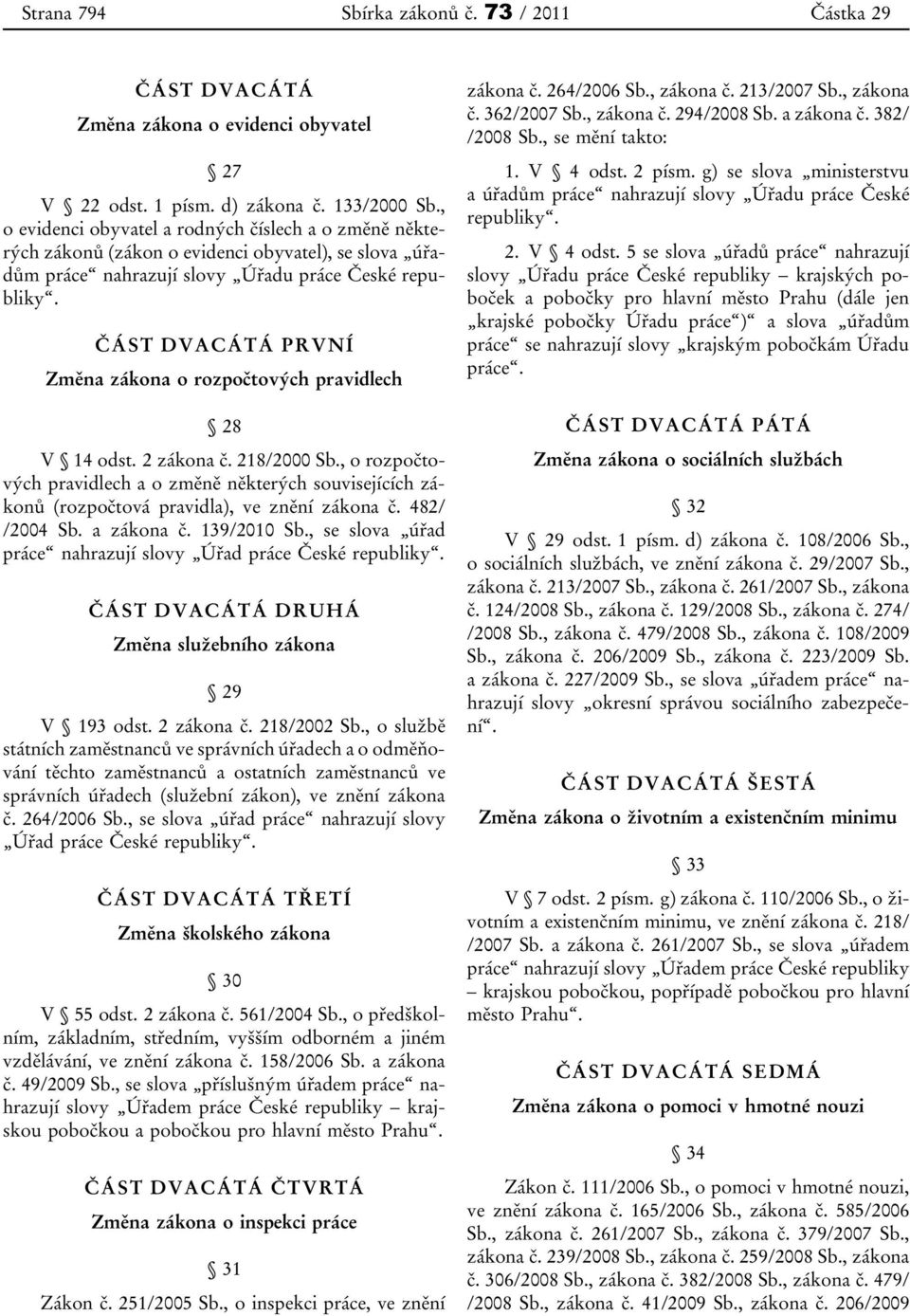 ČÁST DVACÁTÁ PRVNÍ Změna zákona o rozpočtových pravidlech 28 V 14 odst. 2 zákona č. 218/2000 Sb.