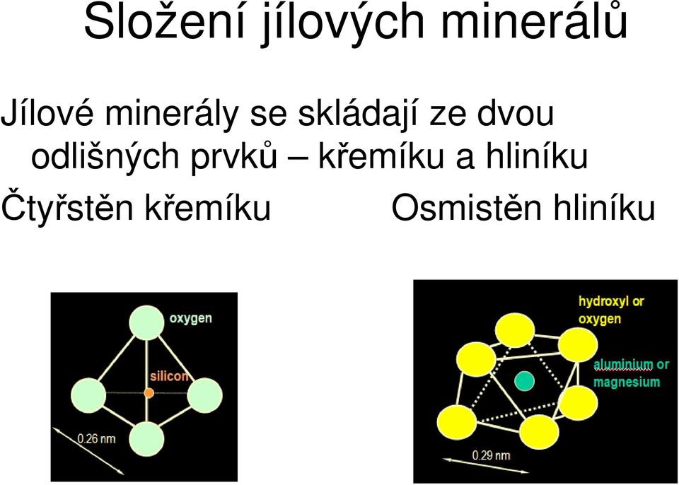 odlišných prvků křemíku a