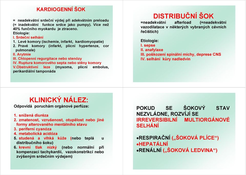 Ruptura komorového septa nebo stěny komory V.