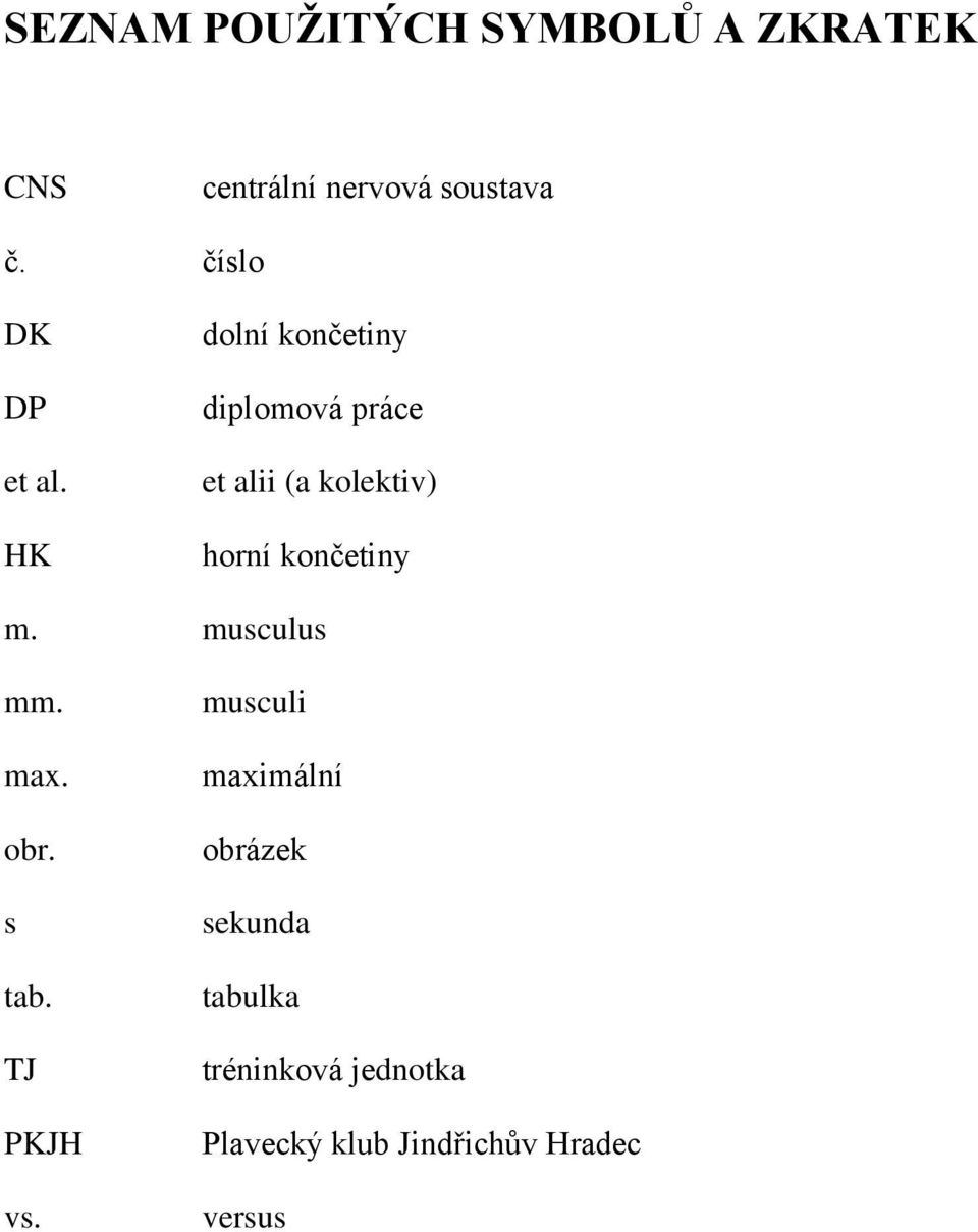 HK dolní končetiny diplomová práce et alii (a kolektiv) horní končetiny m.