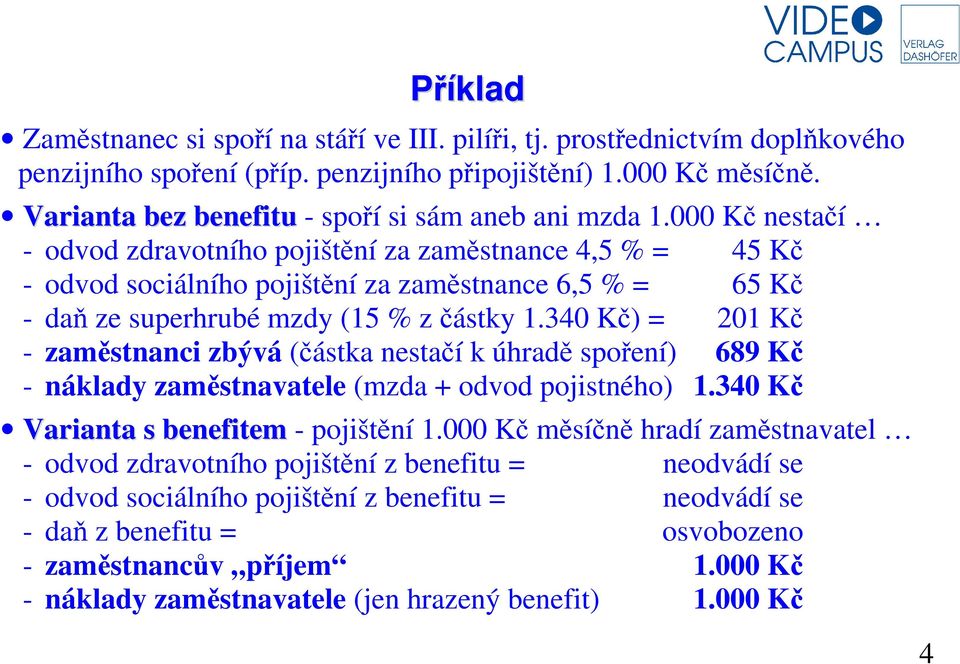 000 Kč nestačí - odvod zdravotního pojištění za zaměstnance 4,5 % = 45 Kč - odvod sociálního pojištění za zaměstnance 6,5 % = 65 Kč - daň ze superhrubé mzdy (15 % z částky 1.