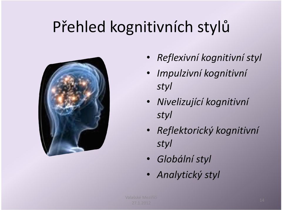 Nivelizující kognitivní styl Reflektorický