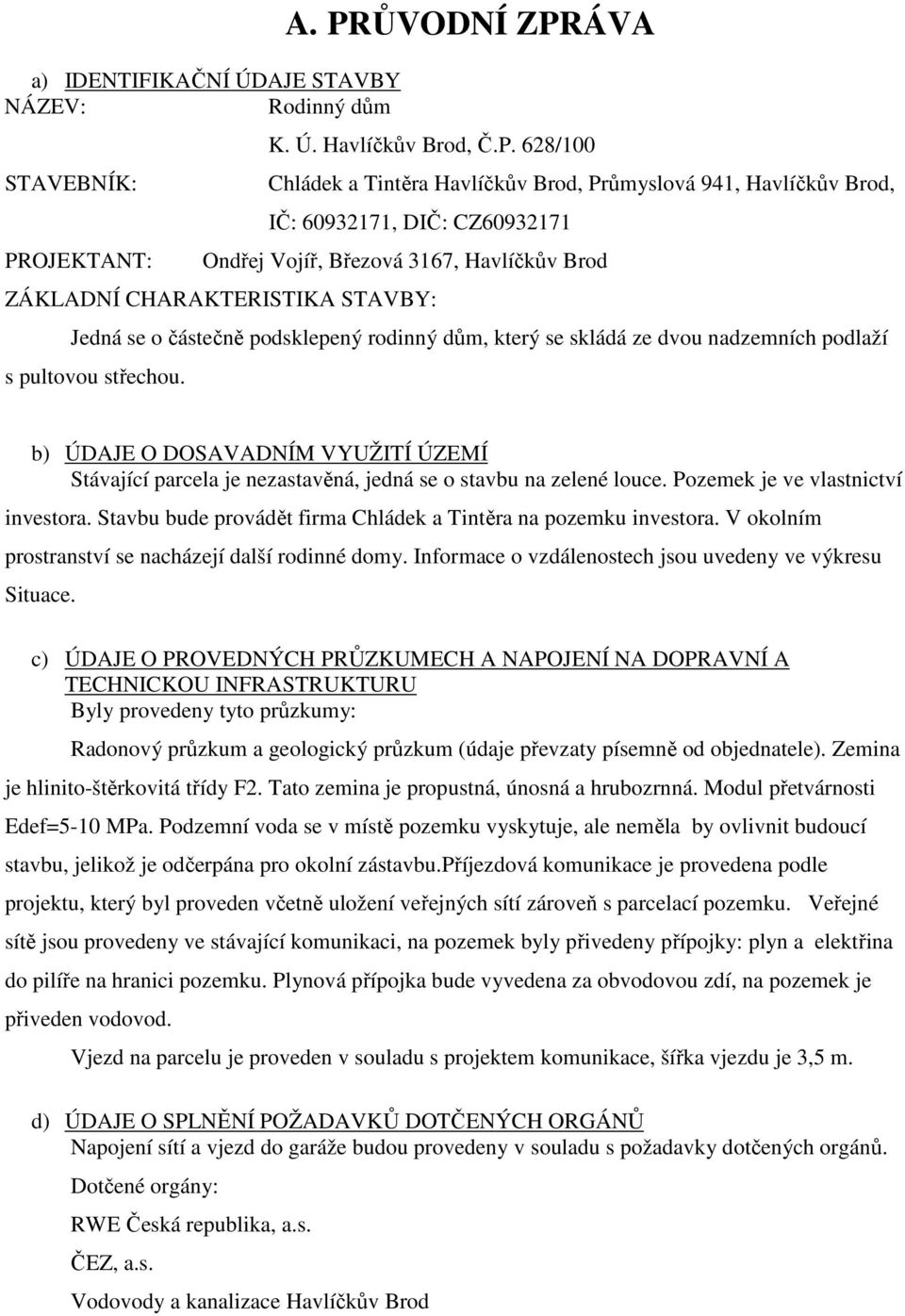 ŮVODNÍ ZPR