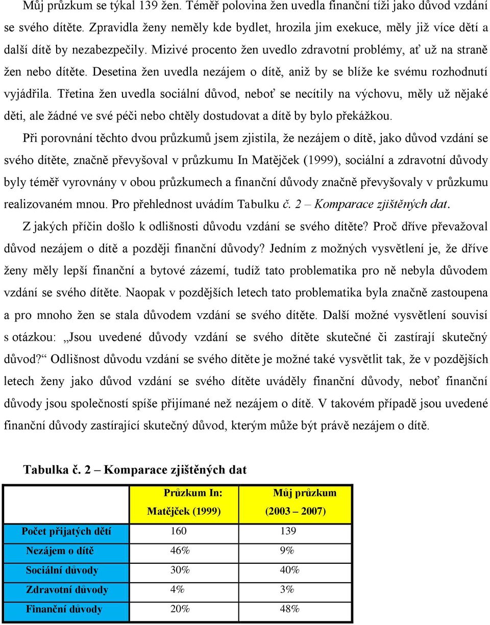 Desetina ţen uvedla nezájem o dítě, aniţ by se blíţe ke svému rozhodnutí vyjádřila.