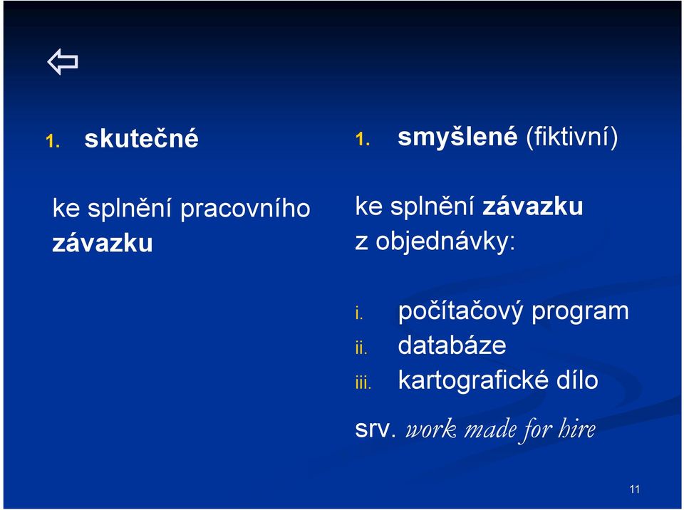 objednávky: i. počítačový program ii.