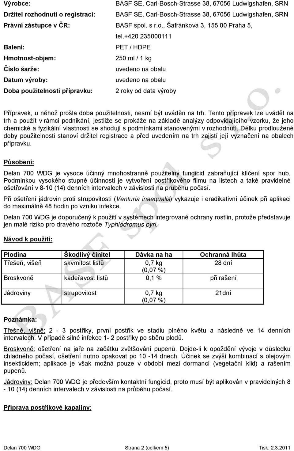 prošla doba použitelnosti, nesmí být uváděn na trh.