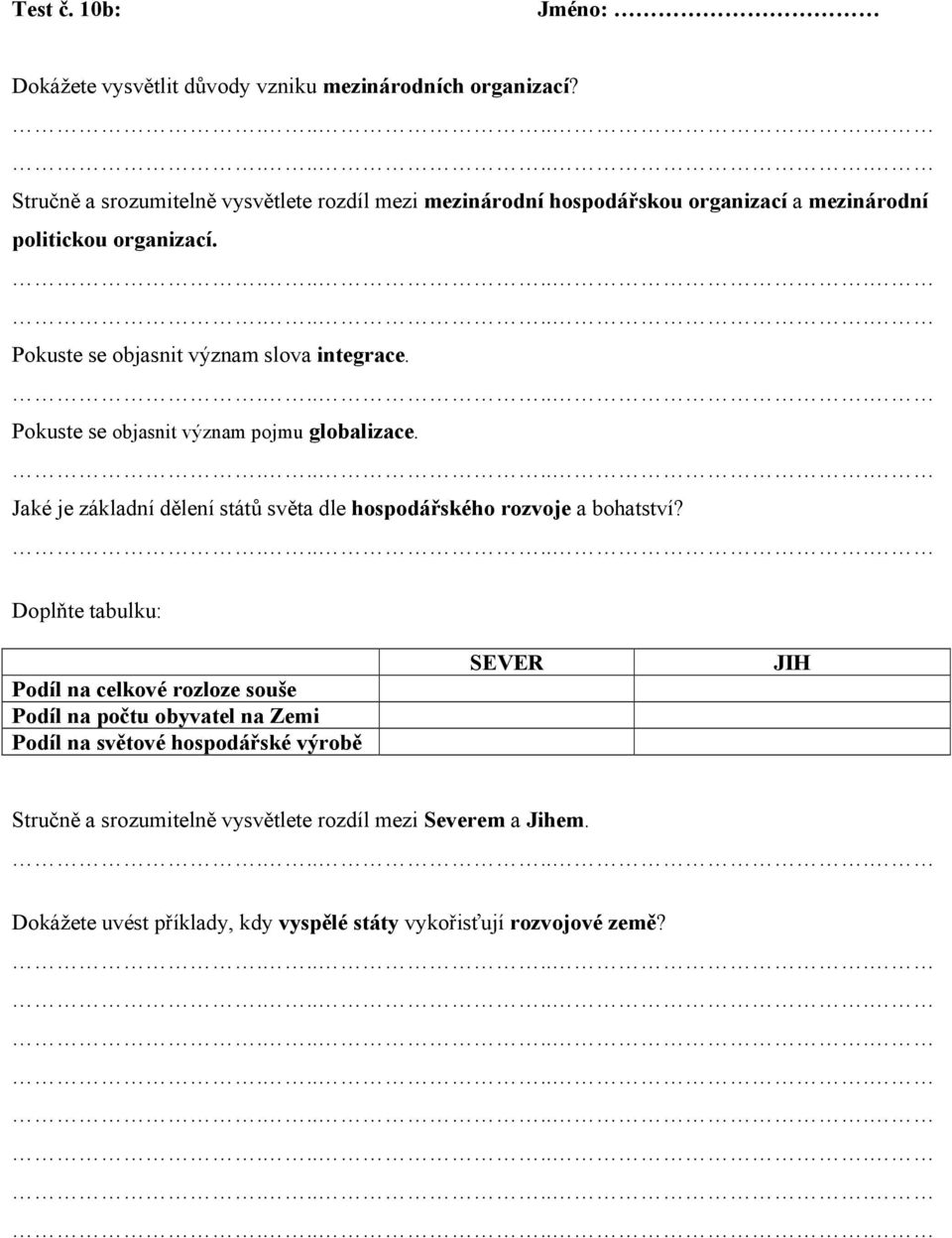 Pokuste se objasnit význam slova integrace. Pokuste se objasnit význam pojmu globalizace.