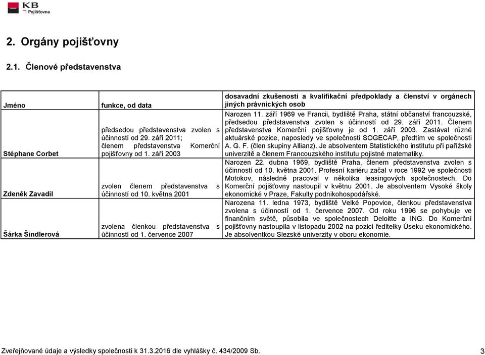 července 2007 dosavadní zkušenosti a kvalifikační předpoklady a členství v orgánech jiných právnických osob Narozen 11.