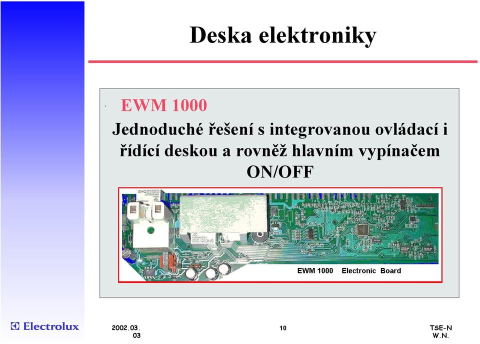 ovládací i řídící deskou a