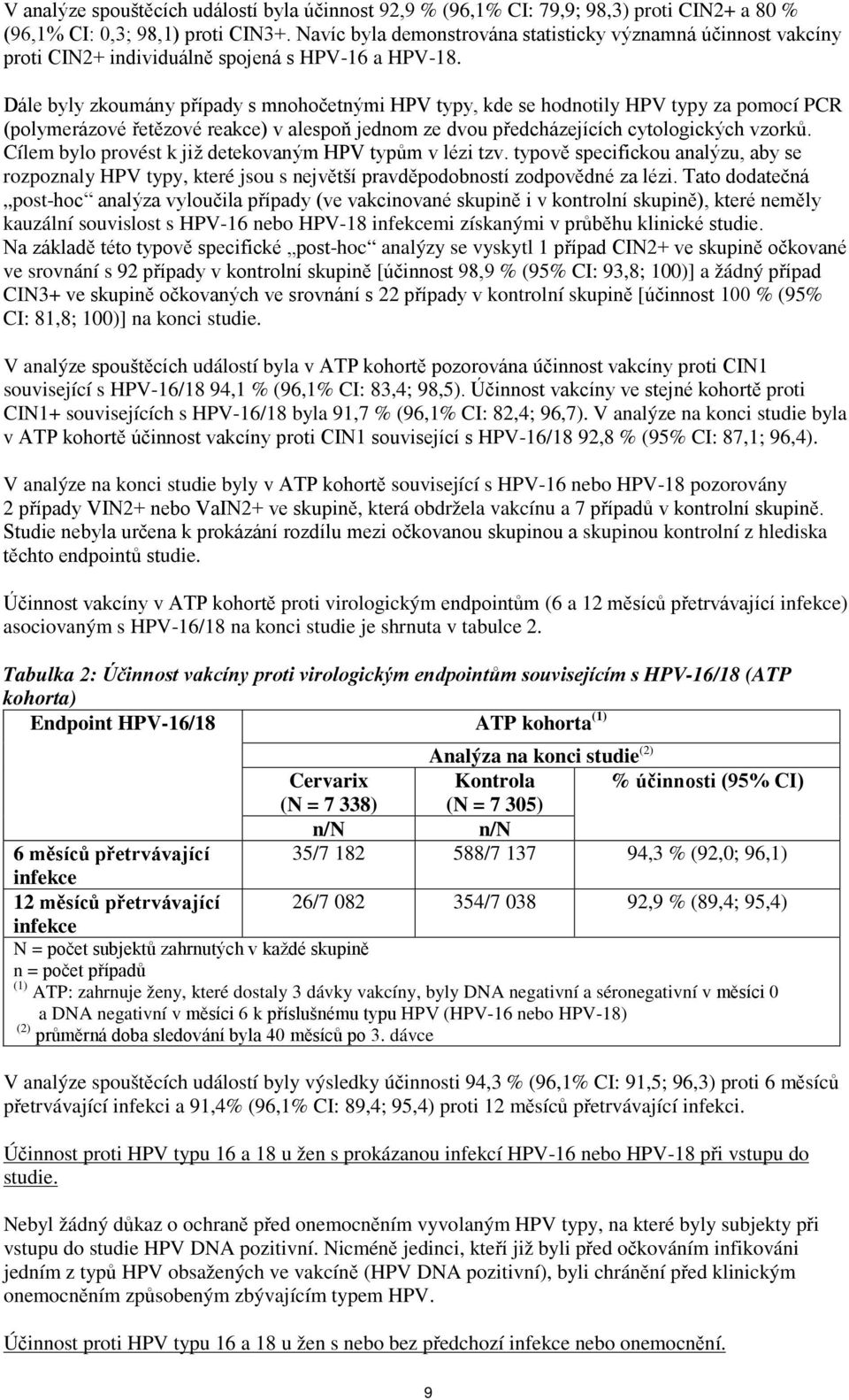 Dále byly zkoumány případy s mnohočetnými HPV typy, kde se hodnotily HPV typy za pomocí PCR (polymerázové řetězové reakce) v alespoň jednom ze dvou předcházejících cytologických vzorků.