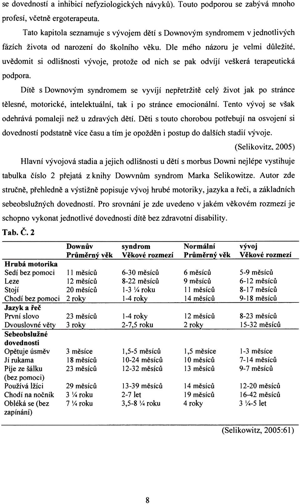 Dle mého názoru je velmi důležité, uvědomit si odlišnosti vývoje, protože od nich se pak odvíjí veškerá terapeutická podpora.