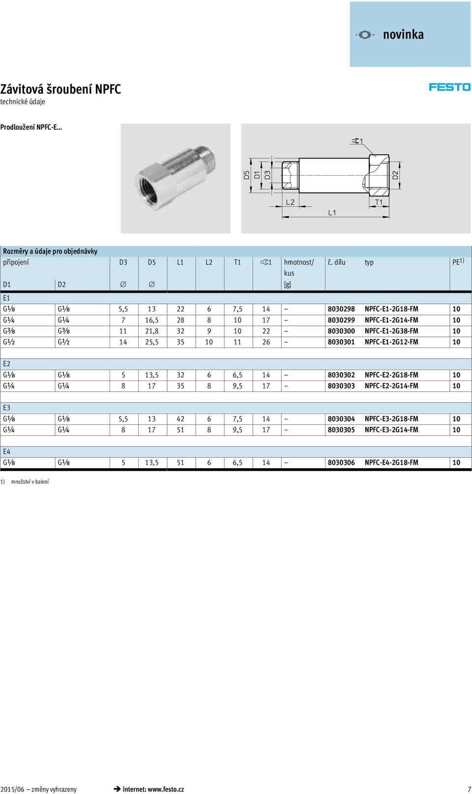 8030300 NPFC-E1-2G38-FM 10 14 25,5 35 10 11 26 8030301 NPFC-E1-2G12-FM 10 E2 Gx Gx 5 13,5 32 6 6,5 14 8030302 NPFC-E2-2G18-FM 10 8 17 35 8 9,5