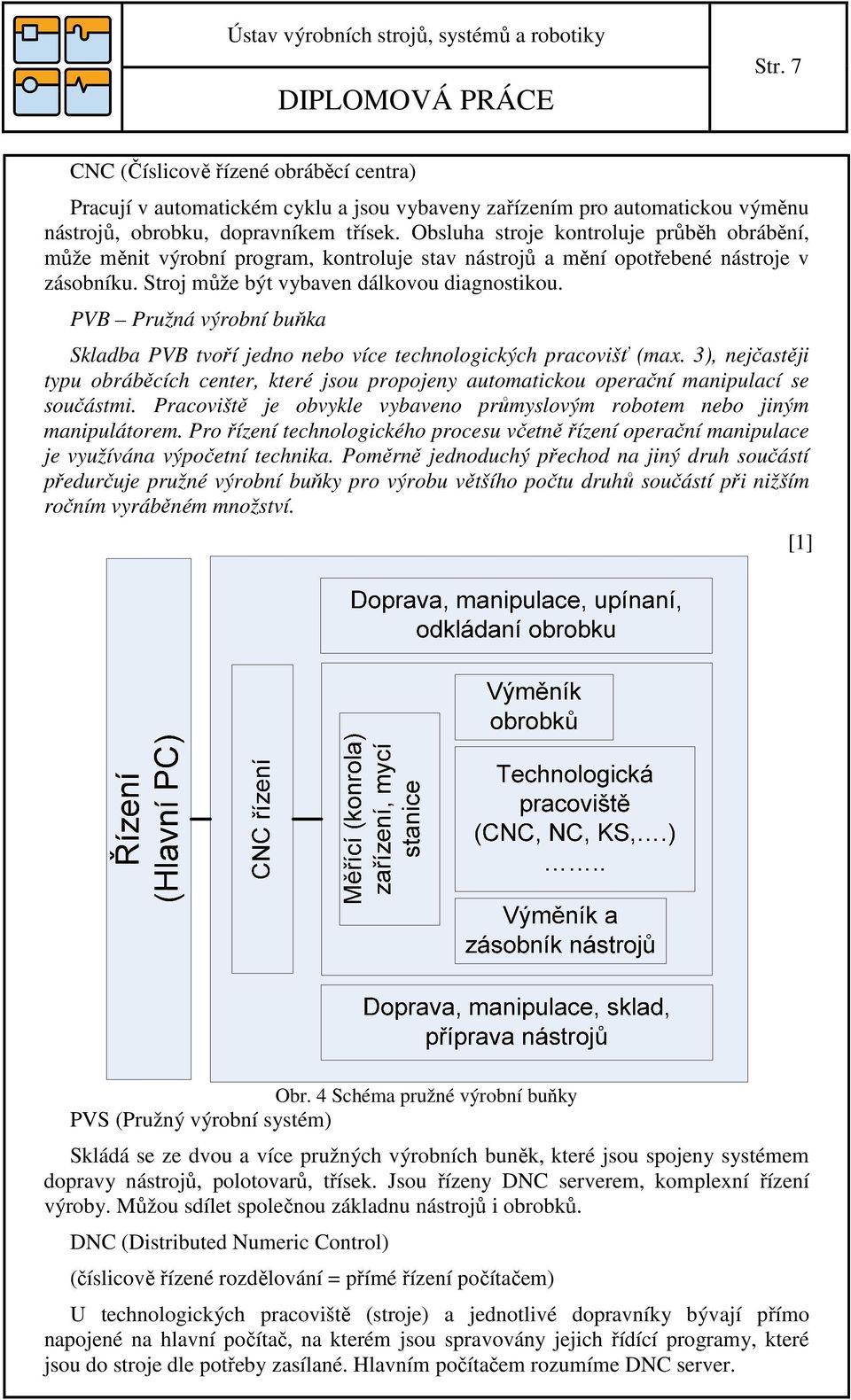 PVB Pružná výrobní buňka Skladba PVB tvoří jedno nebo více technologických pracovišť (max. 3), nejčastěji typu obráběcích center, které jsou propojeny automatickou operační manipulací se součástmi.