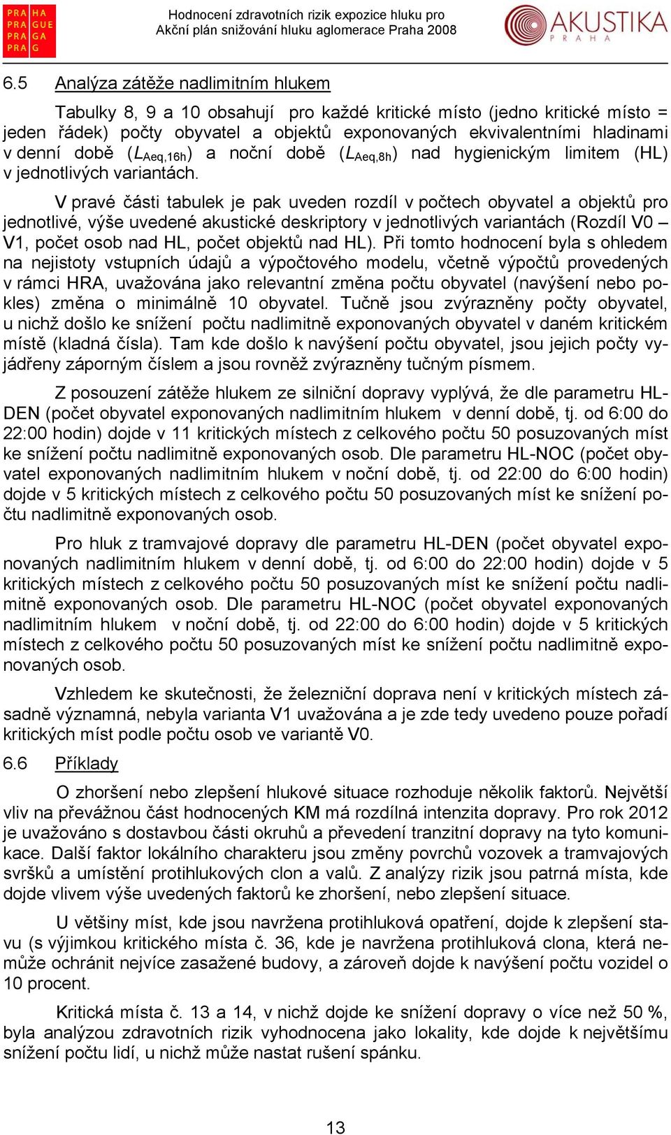V pravé části tabulek je pak uveden rozdíl v počtech a pro jednotlivé, výše uvedené akustické deskriptory v jednotlivých variantách (Rozdíl V0 V1, počet osob nad HL, počet nad HL).