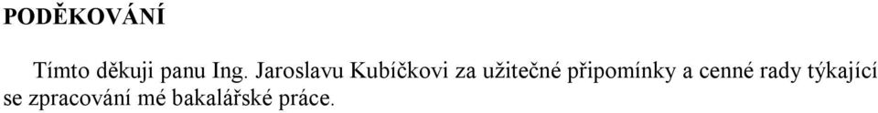 připomínky a cenné rady týkající
