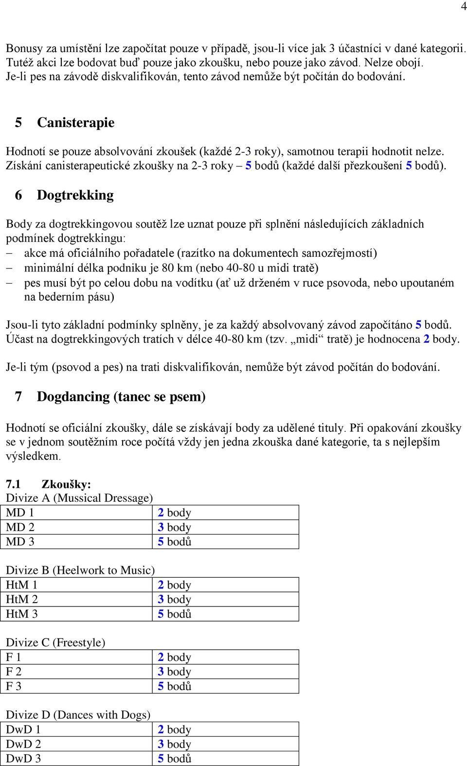 Bodování pro pracovně nejúspěšnějšího strakáče - PDF Stažení zdarma