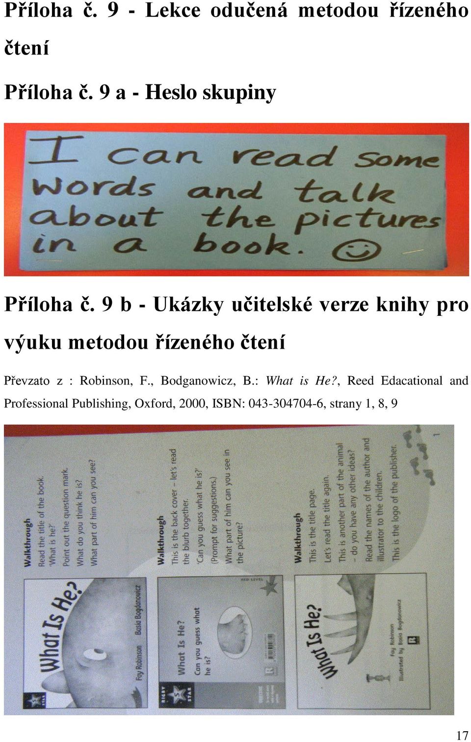9 b - Ukázky učitelské verze knihy pro výuku metodou řízeného čtení Převzato z