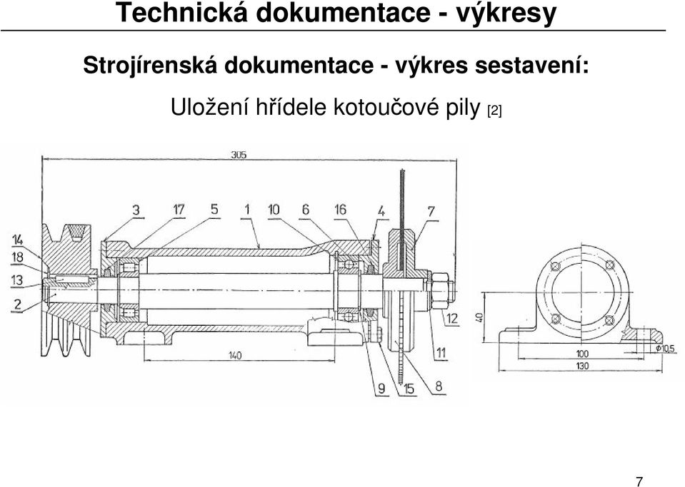 sestavení: Uložení h