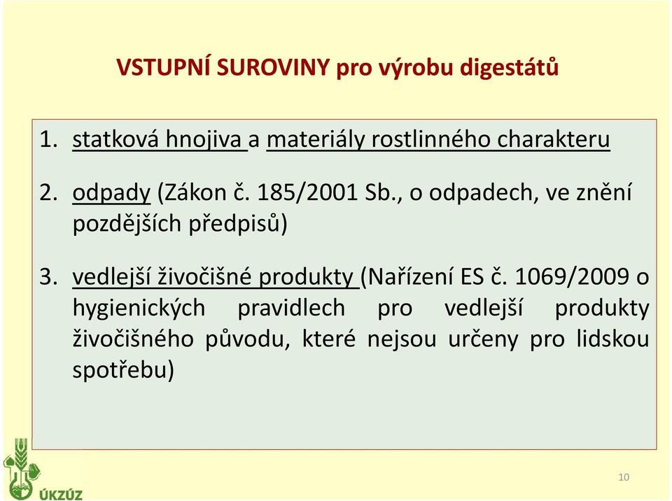 , o odpadech, ve znění pozdějších předpisů) 3.