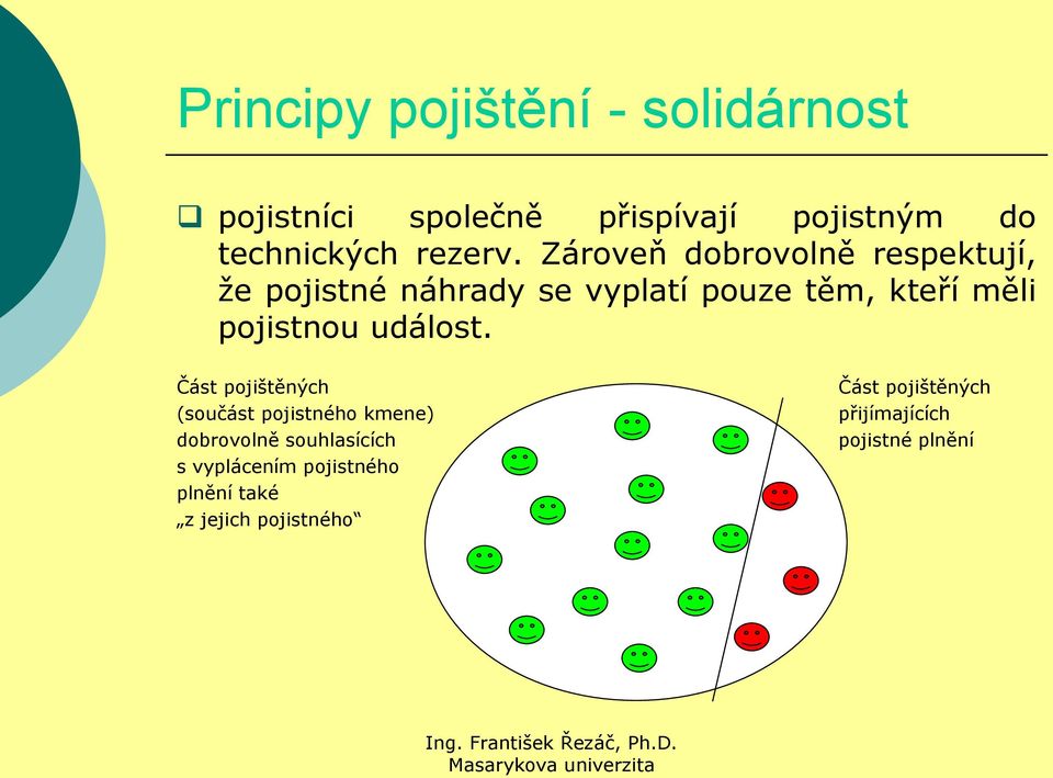 Zároveň dobrovolně respektují, že pojistné náhrady se vyplatí pouze těm, kteří měli